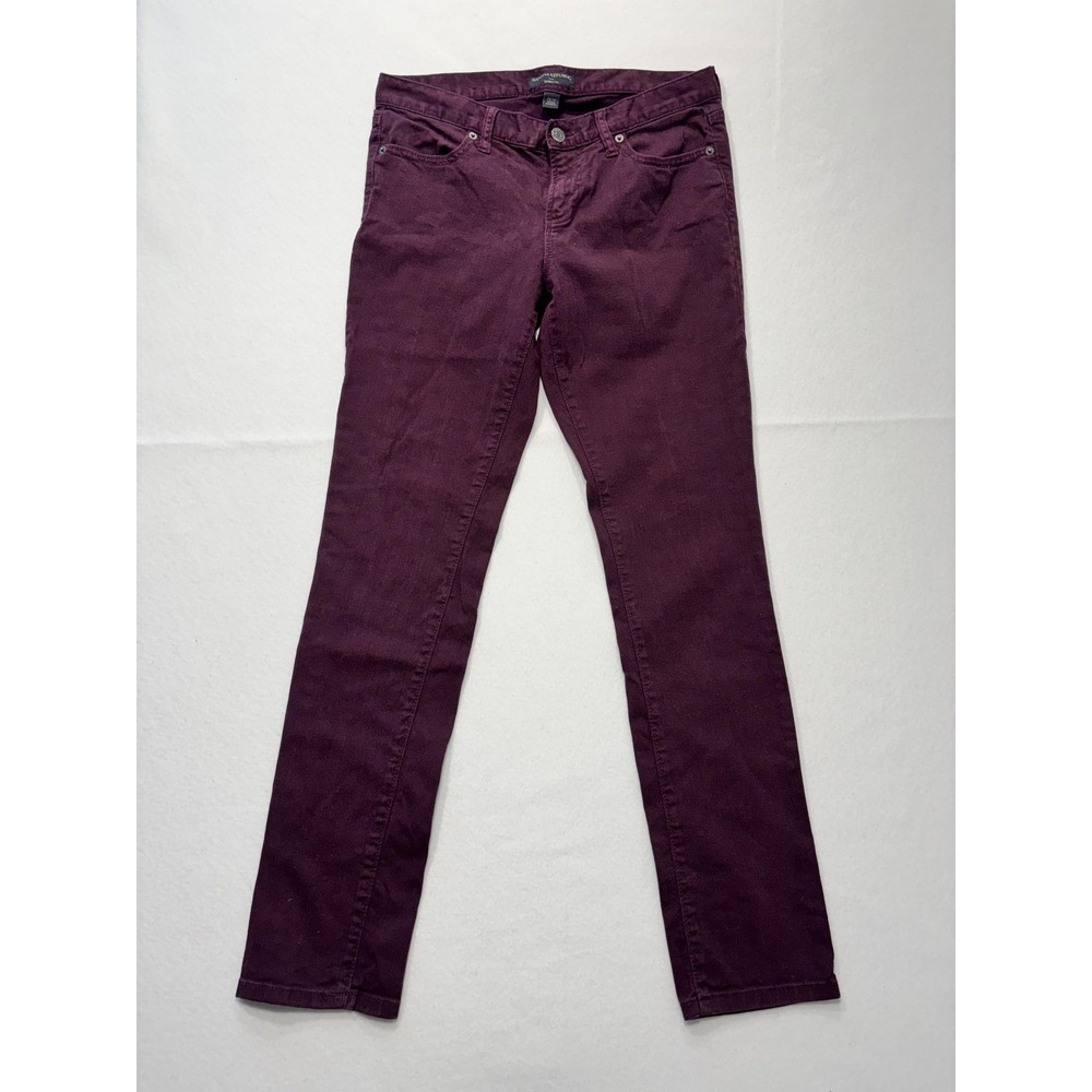Banana Republic Skinny Jeans Womens 6 Purple Dark Wash Mid Rise Stretch 29x30